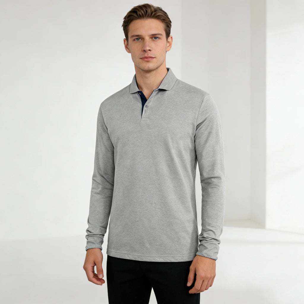 95% Cotton Long Sleeve T Shirts Men Casual Brand Homme Clothing Hombre Tee Tops Fashion Tshirt Black White Polo T-Shirts For Men