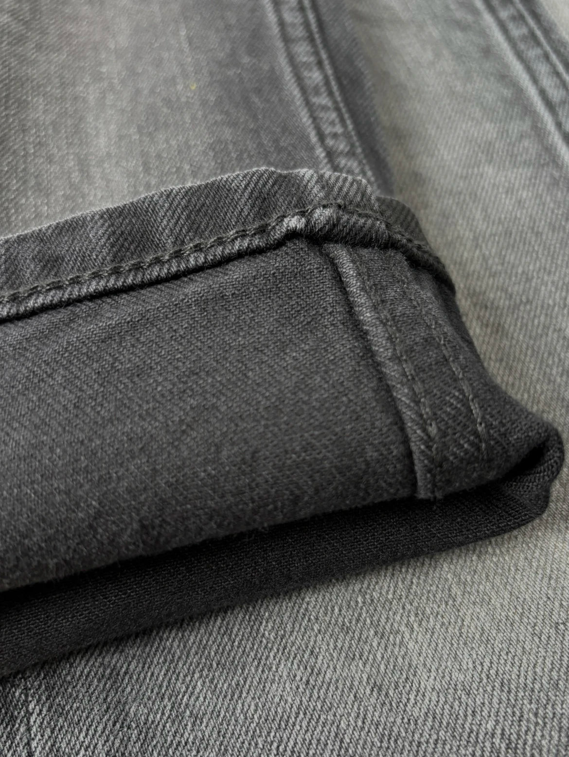 Men's Loose Straight Jeans, Vintage Dark Grey Washed, Casual Daily Wear, Comfortable & Versatile, All Sizes