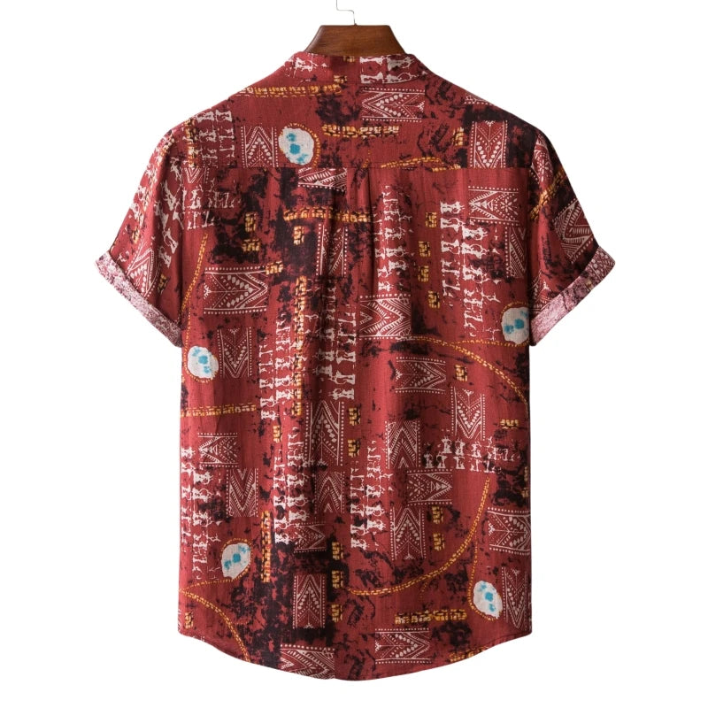 Casual Shirts For Men Shirt T-shirts Man 2024 New Men's Clothing Fashion Blouses Social Luxury Hawaiian Cotton High Quality