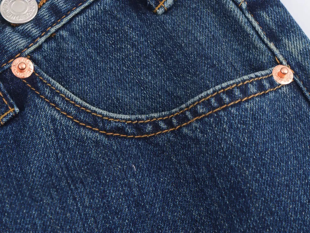 Woman Jeans Pants 2025 Spring High Waist Wide Leg Straight Fit Blue Casual Vintage Versatile Daily Streetwear Denim Jeans