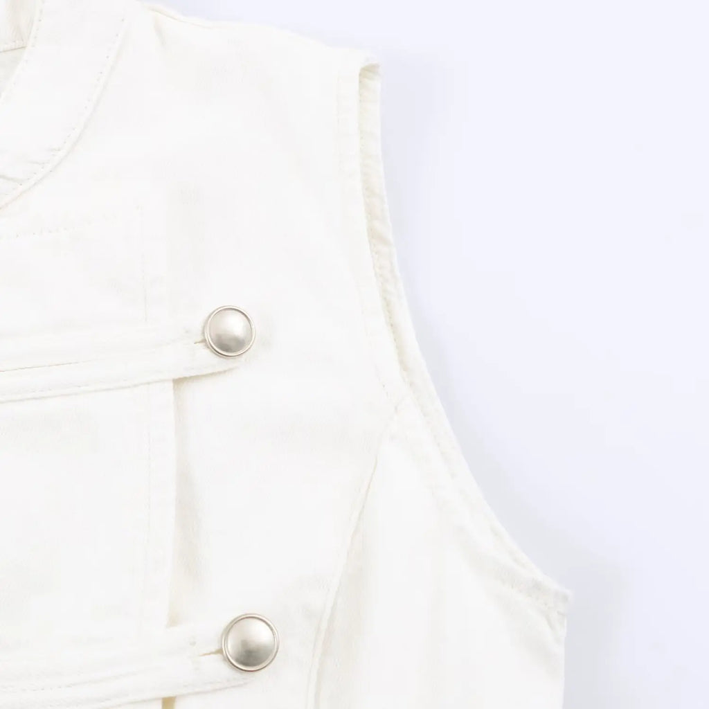 Women's Tops 2026 Summer New Fashion Retro Denim Blouse Women's Chic Summer Travel Joker Youth Blouse Vest
