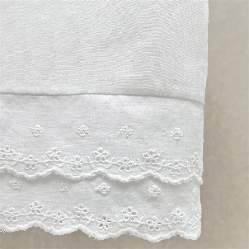 Women's vest New flower embroidered sleeveless top for summer 2026 Sexy backless women's corset Cotton linen blend tanks top y2k