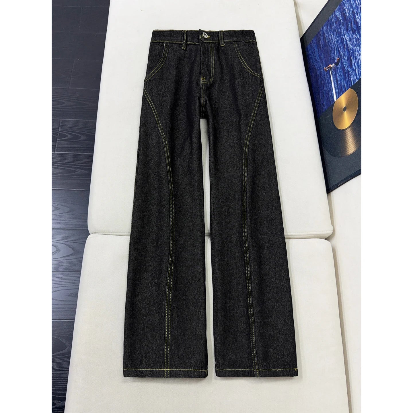 Men's Jeans Man Pants Vintage Style Flared Slim Fit  Denim American High Street Design Trendy