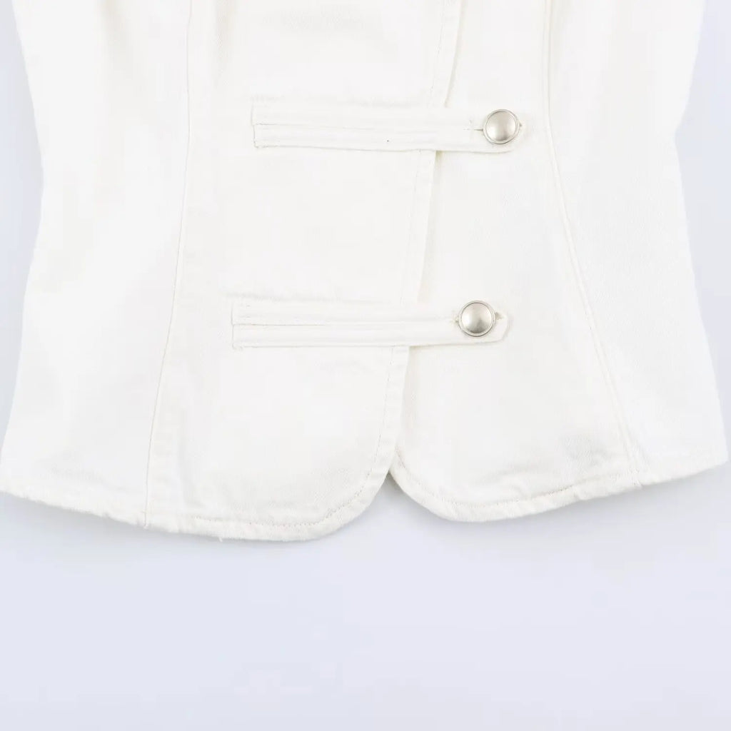 Women's Tops 2026 Summer New Fashion Retro Denim Blouse Women's Chic Summer Travel Joker Youth Blouse Vest