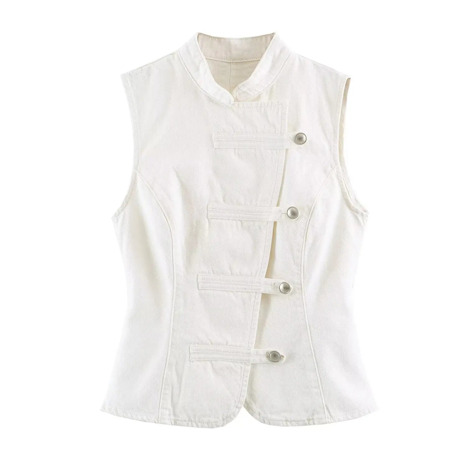 Women's Tops 2026 Summer New Fashion Retro Denim Blouse Women's Chic Summer Travel Joker Youth Blouse Vest