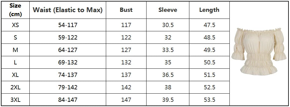 Women Renaissance Blouse Tops Corset Waist Medieval Victorian Off Shoulder Short Sleeve Shirt Pirate Cosplay Costumes Halloween
