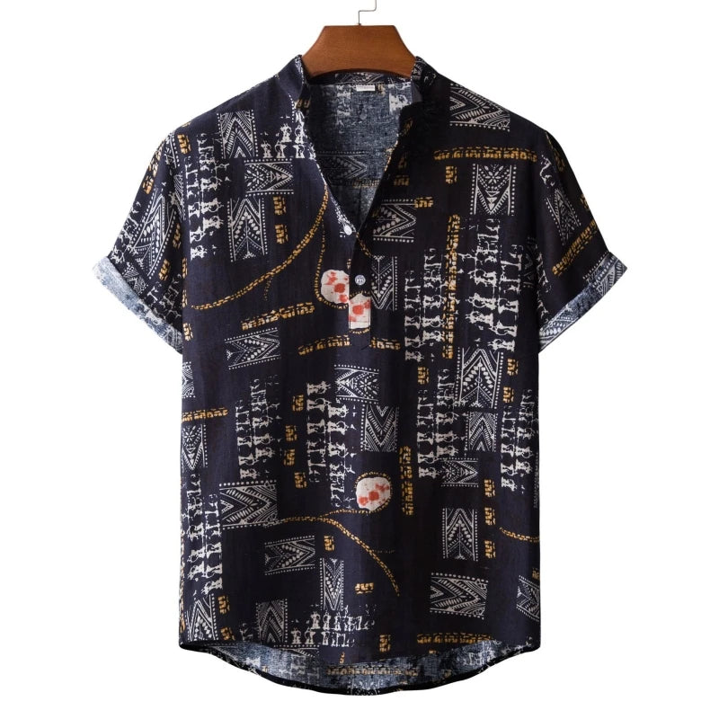 Casual Shirts For Men Shirt T-shirts Man 2024 New Men's Clothing Fashion Blouses Social Luxury Hawaiian Cotton High Quality