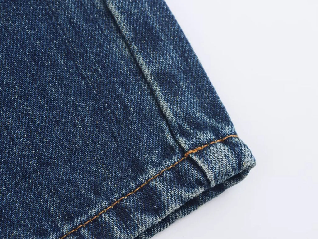Woman Jeans Pants 2025 Spring High Waist Wide Leg Straight Fit Blue Casual Vintage Versatile Daily Streetwear Denim Jeans