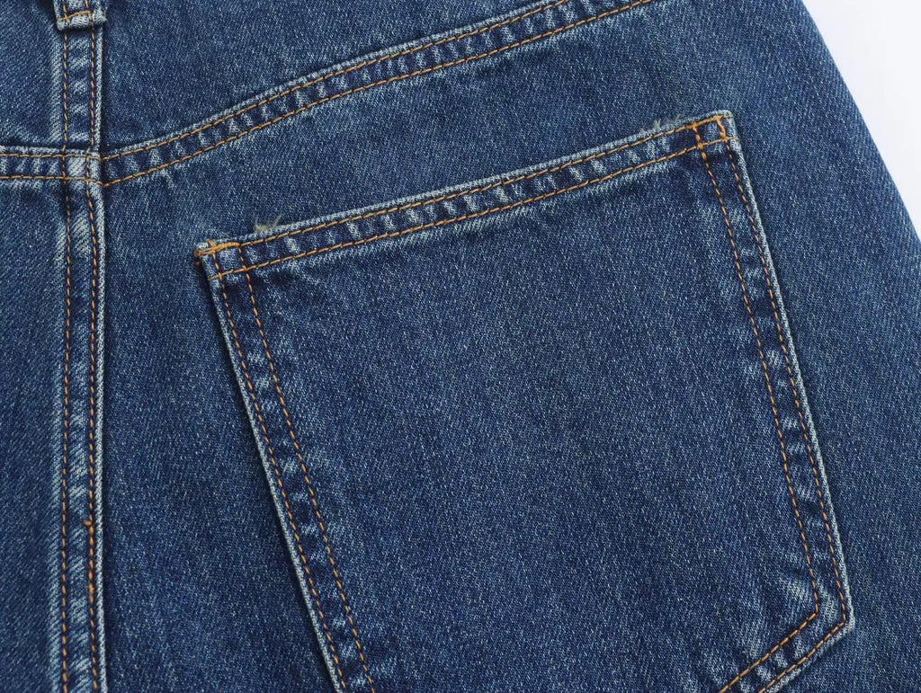 Woman Jeans Pants 2025 Spring High Waist Wide Leg Straight Fit Blue Casual Vintage Versatile Daily Streetwear Denim Jeans