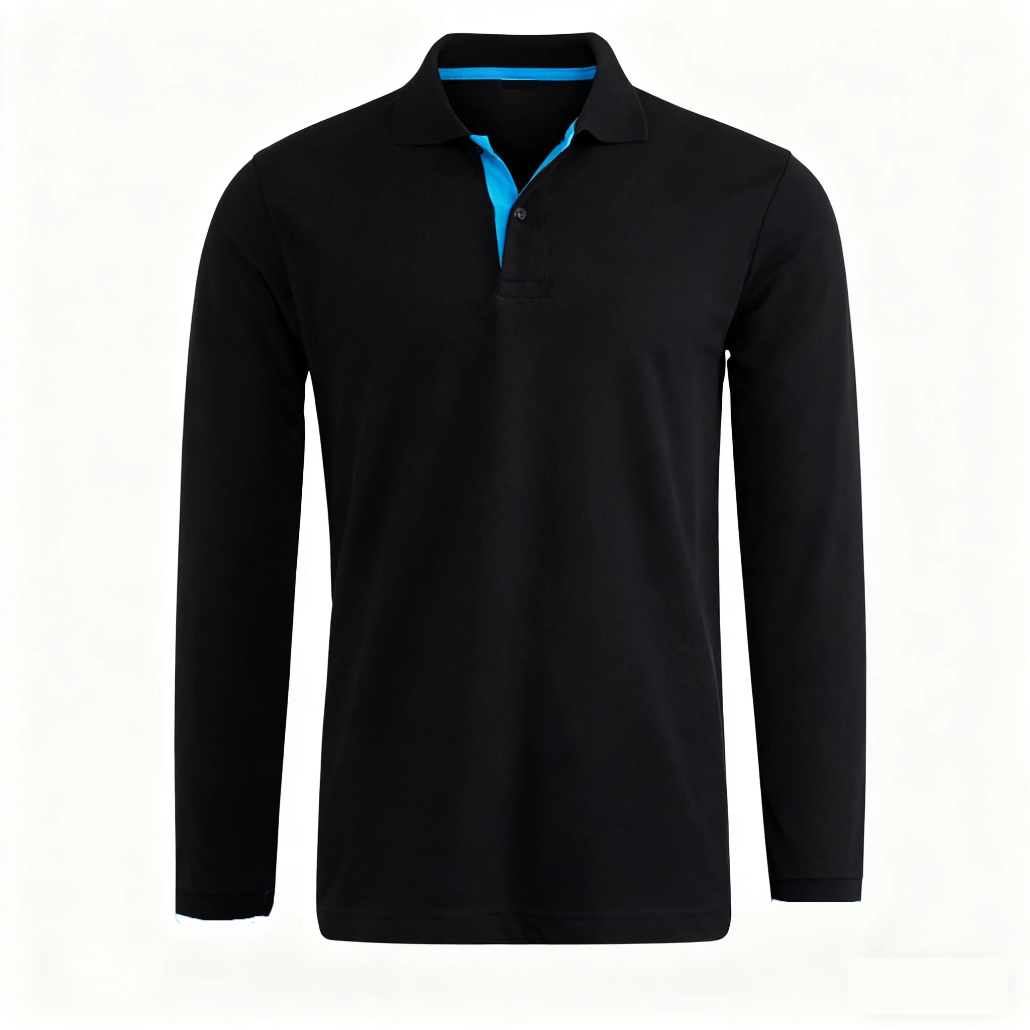 95% Cotton Long Sleeve T Shirts Men Casual Brand Homme Clothing Hombre Tee Tops Fashion Tshirt Black White Polo T-Shirts For Men
